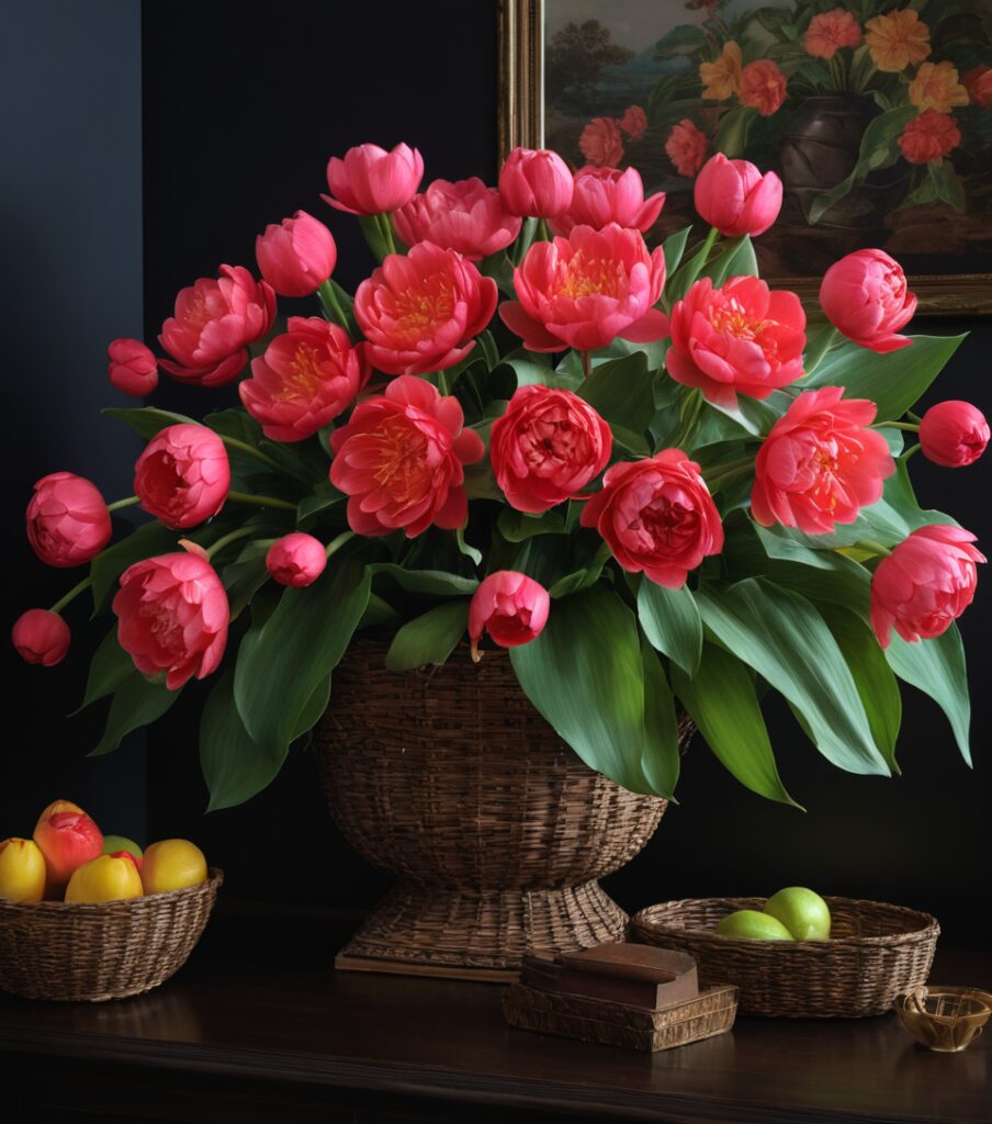 monthly flower delivery, peonies bouquet, vibrant floral displays, home decor flowers, peonies arrangement